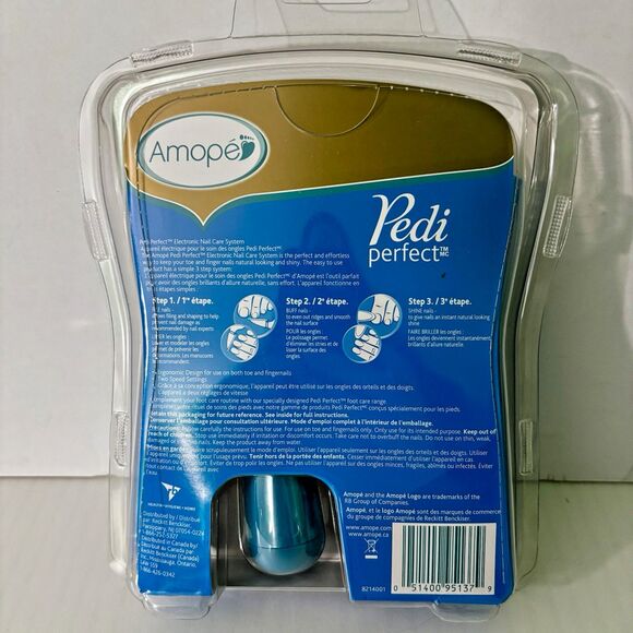 Amope Pedi Perfect Electronic Nail Care System File Buff Shine NEW - Picture 2 of 2